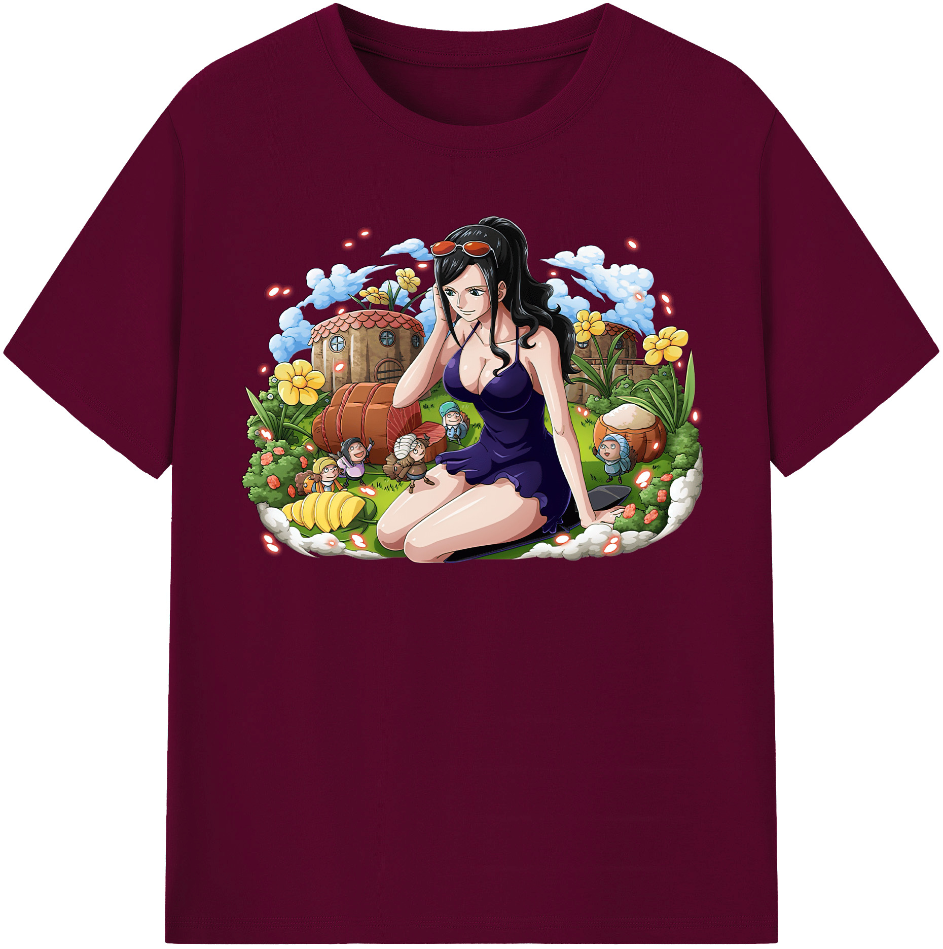 ワンピース ニコ・ロビン ONE PIECE Nico Robin レディースカジュアルプリントTシャツ（綿100％）